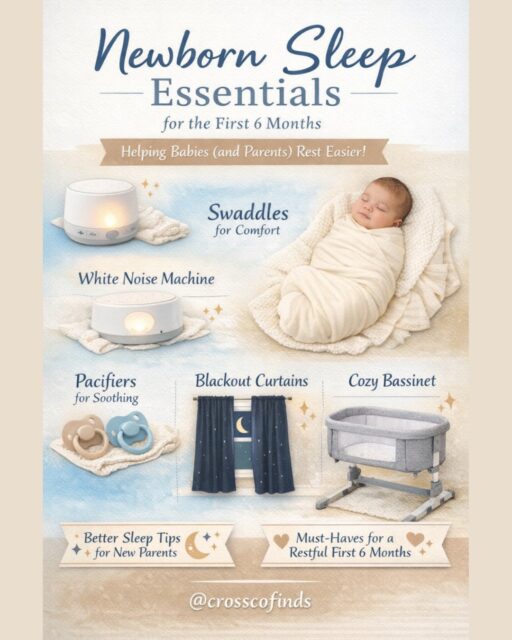 The newborn stage = magical… and very sleep-deprived 😅💤If you’re in the thick of those early months, having the right sleep essentials can make a huge difference for both you and your baby.These are the go-to newborn sleep must-haves parents swear by 👇
✨ Swaddles (hello longer stretches!)
✨ White noise machine
✨ Pacifiers
✨ Blackout curtains
✨ Bassinet for safe, close sleepCreating a calm, cozy sleep environment doesn’t mean perfect sleep (because… newborns 😅), but it can help make nights a little smoother 🤍Save this for later or send to an expecting mama 💌👉 Read the full list + tips at the link in bio!