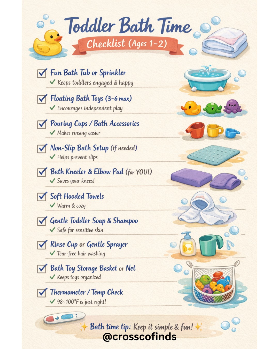 Bath time with a toddler = splashes, giggles… and sometimes total chaos 🛁😅But the right setup can turn it into one of the best parts of your day.From fun sprinkler tubs to cozy hooded towels, these toddler bath essentials make bath time:
✨ Easier for you
✨ Safer for your little one
✨ Way more fun (hello, independent play!)If you’re in the 1–2 year stage, these are total game-changers 🙌💡 Parent tip: Keep 3–6 bath toys in rotation to keep things fun without the clutter👉 Check out the link in my bio to see all the must-haves + why parents swear by them!#toddlerlife #momlife #toddlermom #bathtimefun #parentingtips #mommusthaves #babyregistry #toddleressentials #newmomlife #momblogger #parentinghacks #dailyparenting #momtips #amazonfinds #affiliatelinks