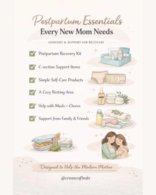 Everyone prepares for baby… but moms need care too 🤍Those first few weeks postpartum can feel like a blur of healing, emotions, and very little sleep.Having the right essentials can make a huge difference.Think:
✔️ Postpartum recovery kits
✔️ C-section support must-haves
✔️ Simple self-care products
✔️ A cozy recovery setup at homeBut here’s the part people don’t talk about enough:
✨ The best support often isn’t a product—it’s help.Meals. Laundry. Someone showing up for you.I put together a list of postpartum essentials (and what actually helps most) 🤍Save this for later or share with a mama-to-be 🤍 Full article on my blog- link in my bio#postpartumessentials #newmomtips #fourthtrimester #momlife #newmomlife #babyregistryideas #postpartumrecovery #motherhood